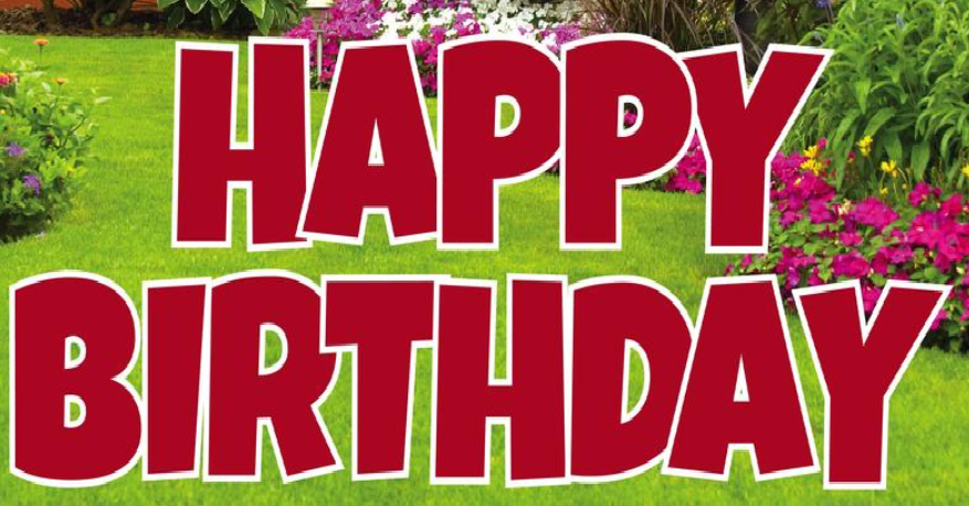 EZ-Set Happy Birthday 24 Inch LG Font Yard Card (any color or pattern available)