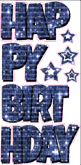 EZ-Set Happy Birthday 24 Inch LG Font Yard Card (any color or pattern available)