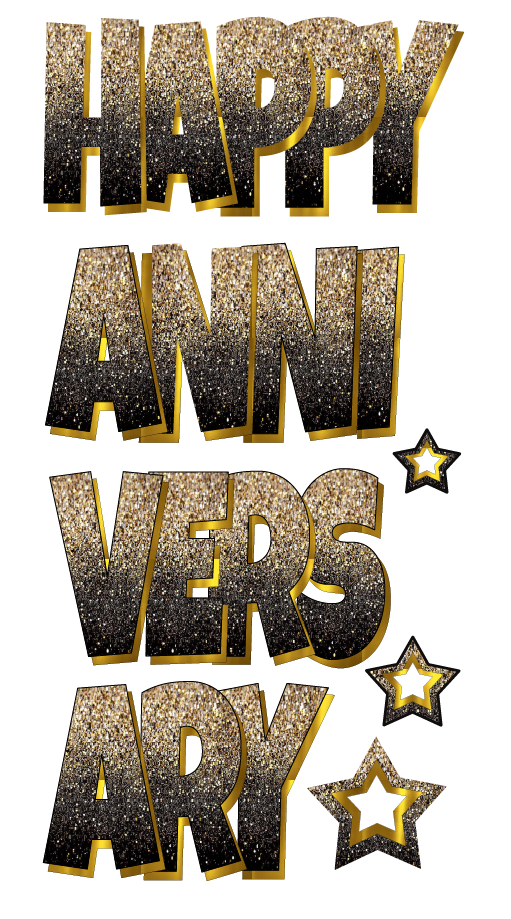 EZ-Set Happy Anniversary Yard Card