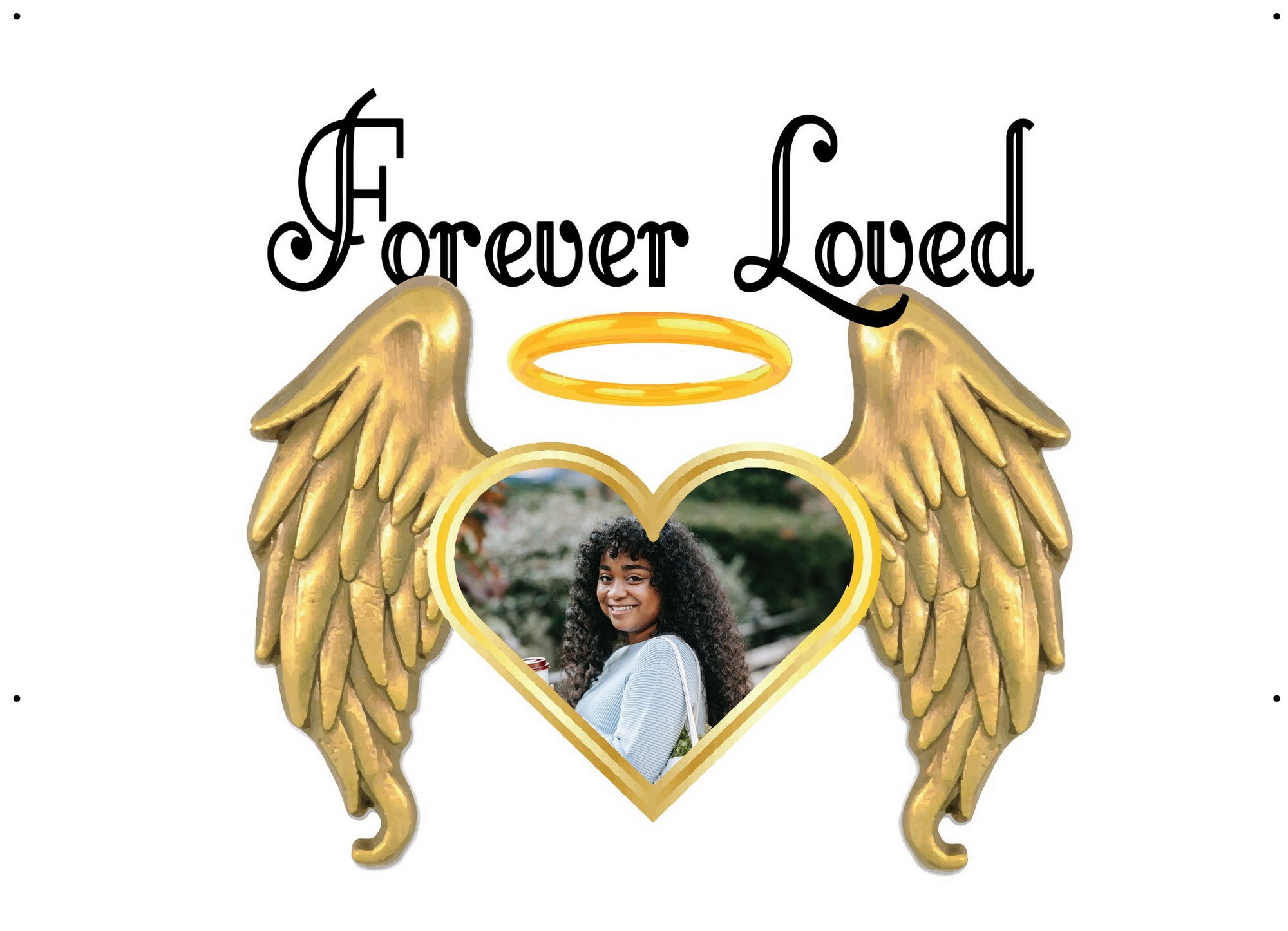 Custom Forever Loved Memorial Photo Flash (Available in Gold or Silver)