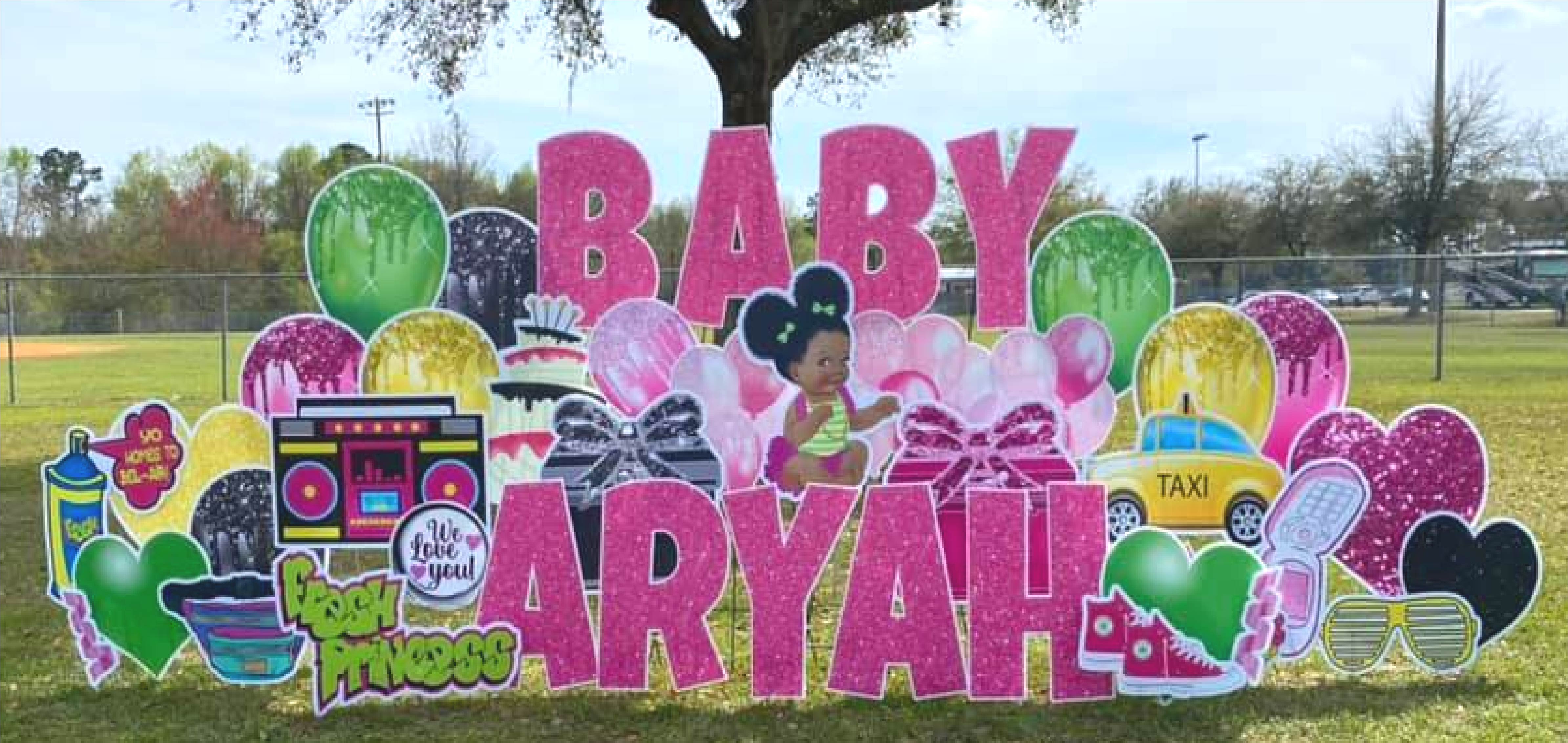 Fresh Princess Baby Girl Yard Card