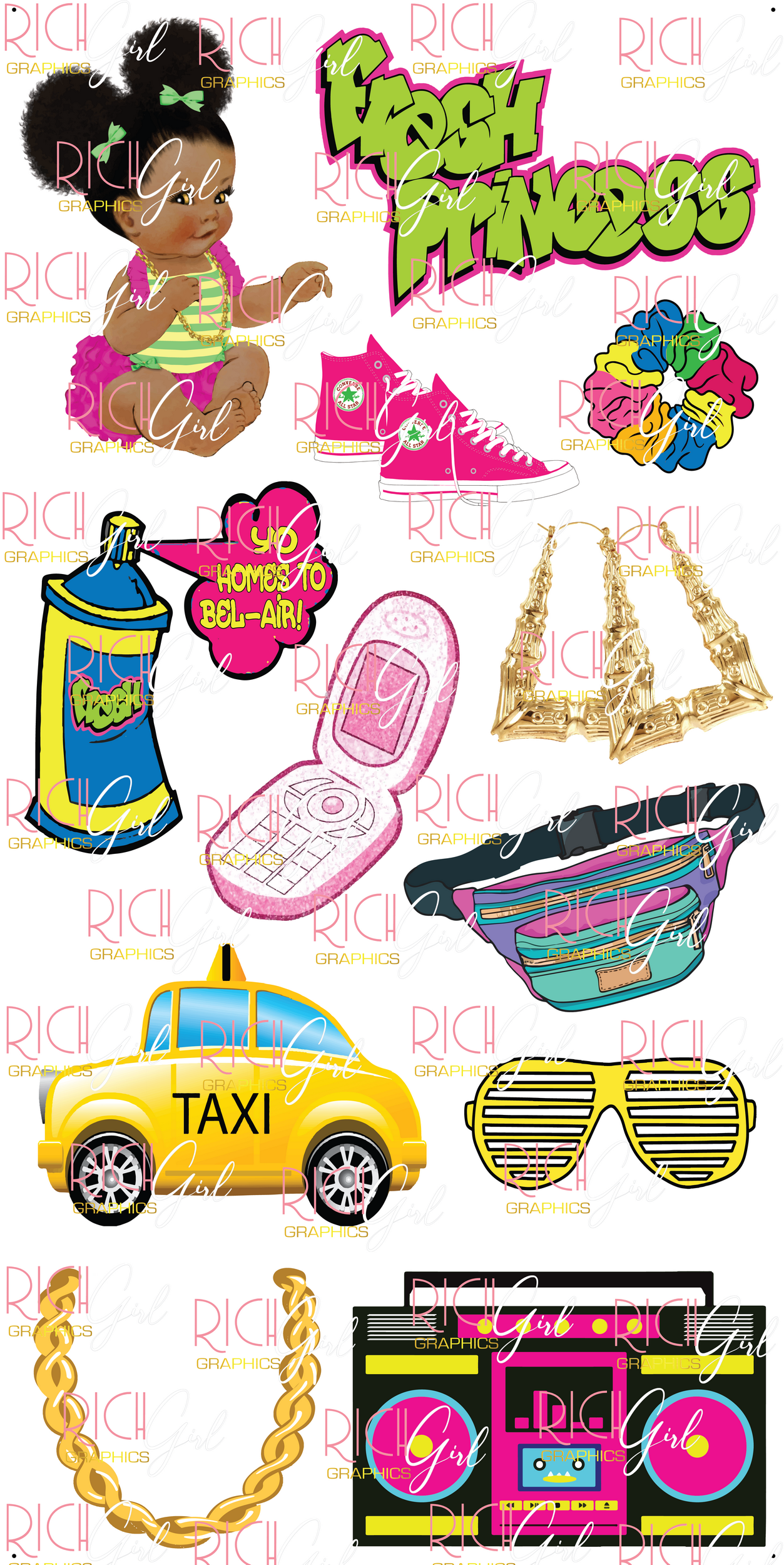 Fresh Princess Baby Girl Yard Card