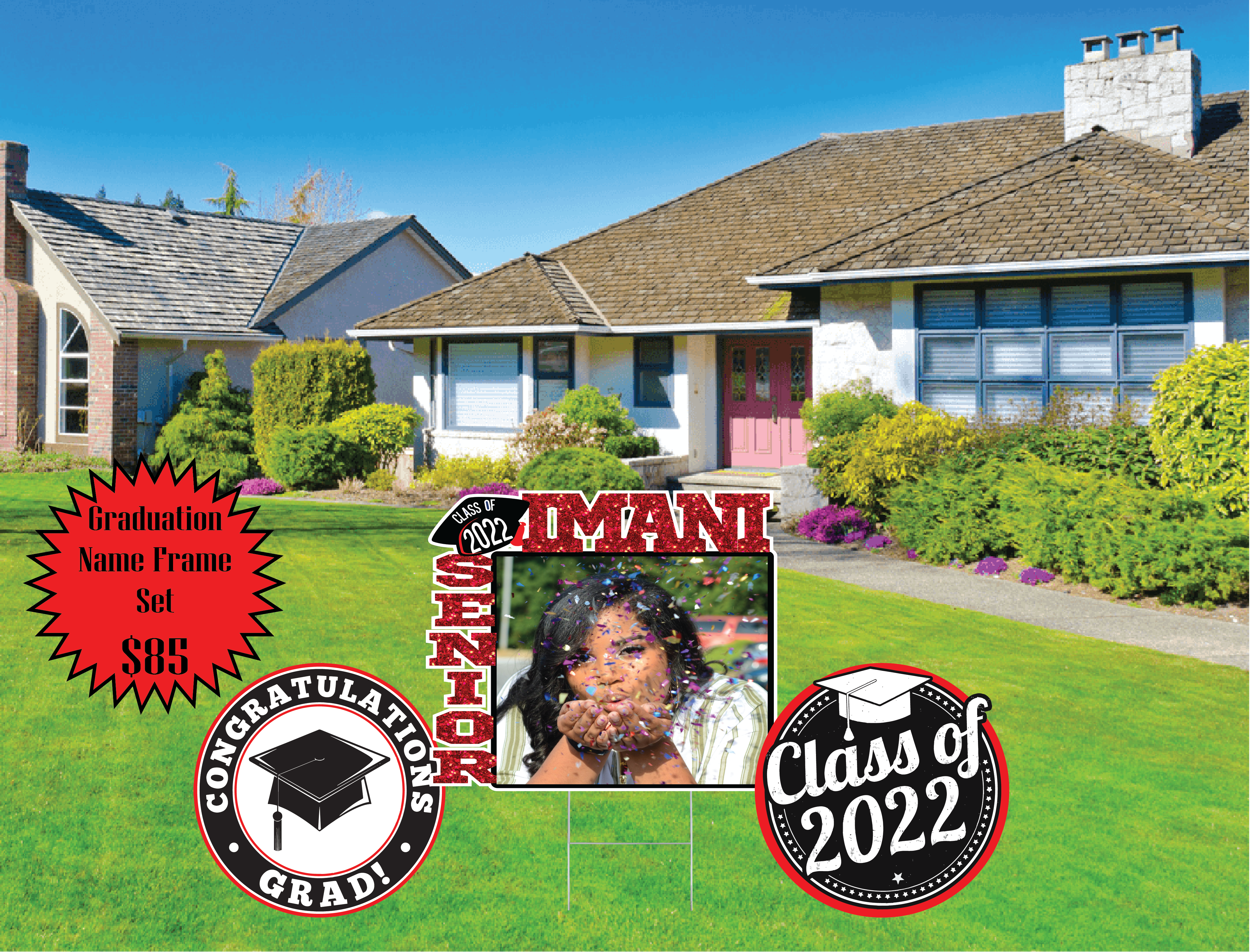 Graduation Name Frame Set