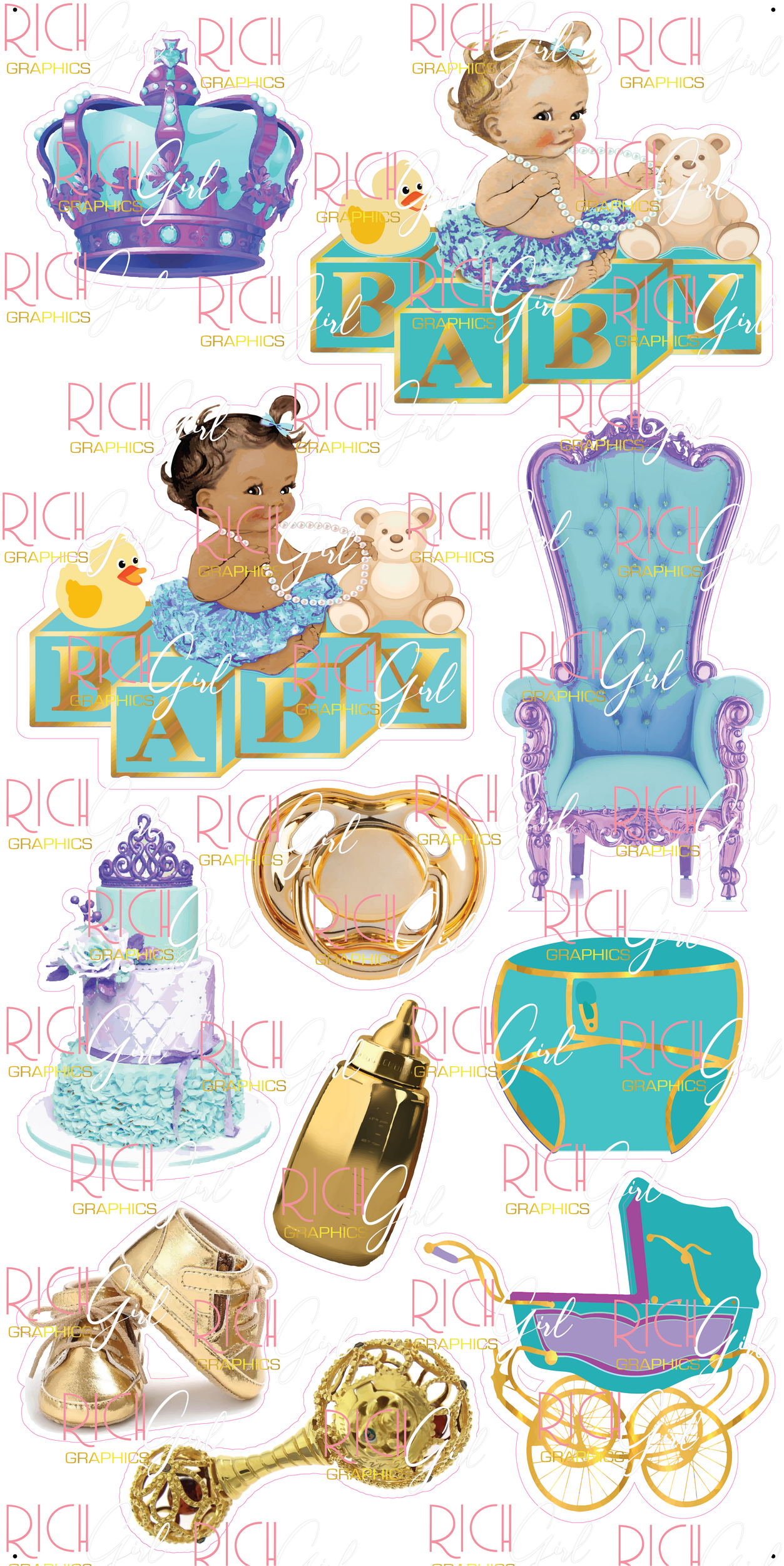 Girly Girl Baby Girl Yard Card