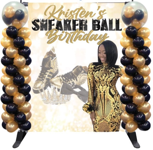 Golden Sneaker Ball Backdrop