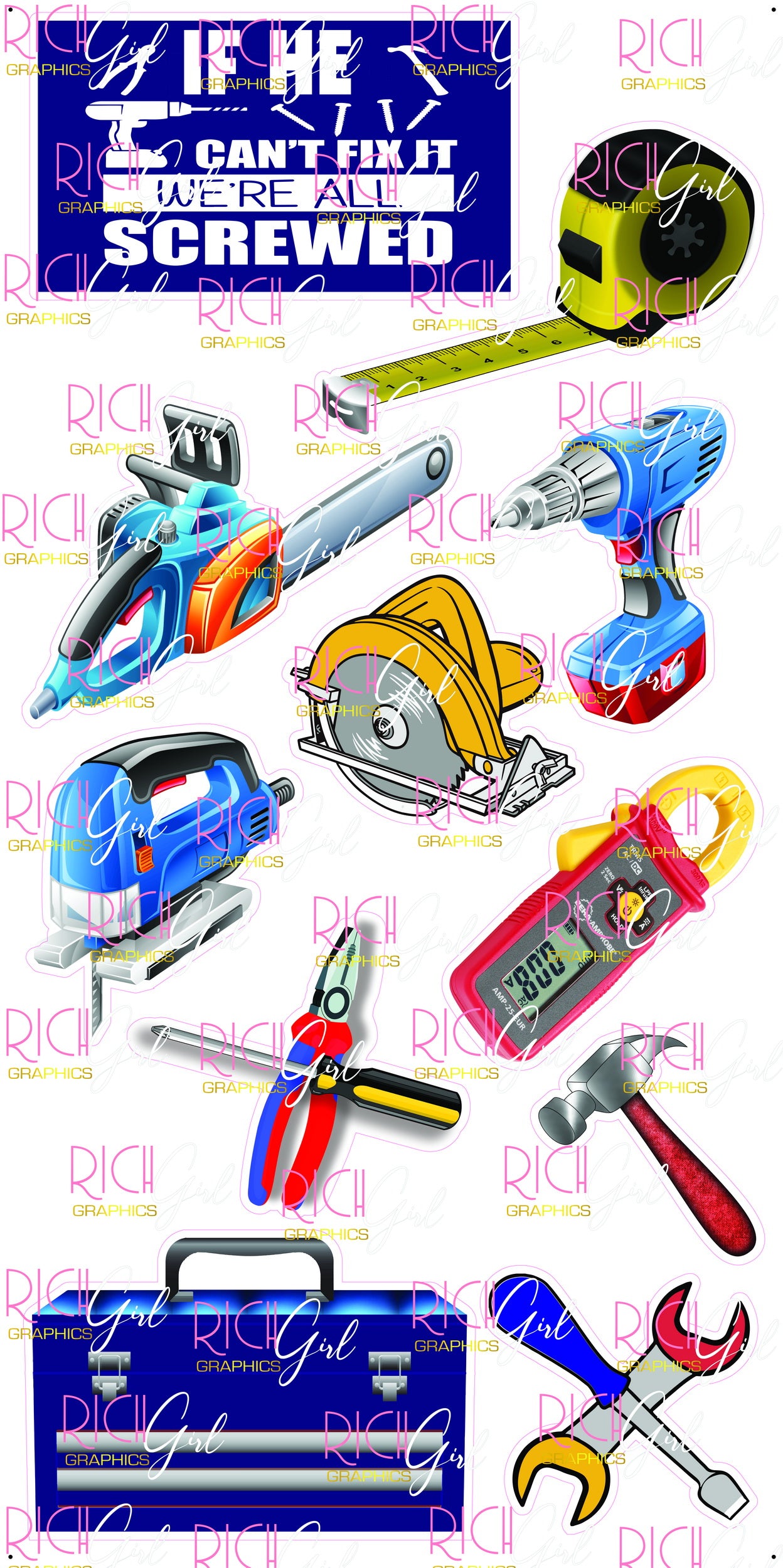 He Can Fix It Yard Card