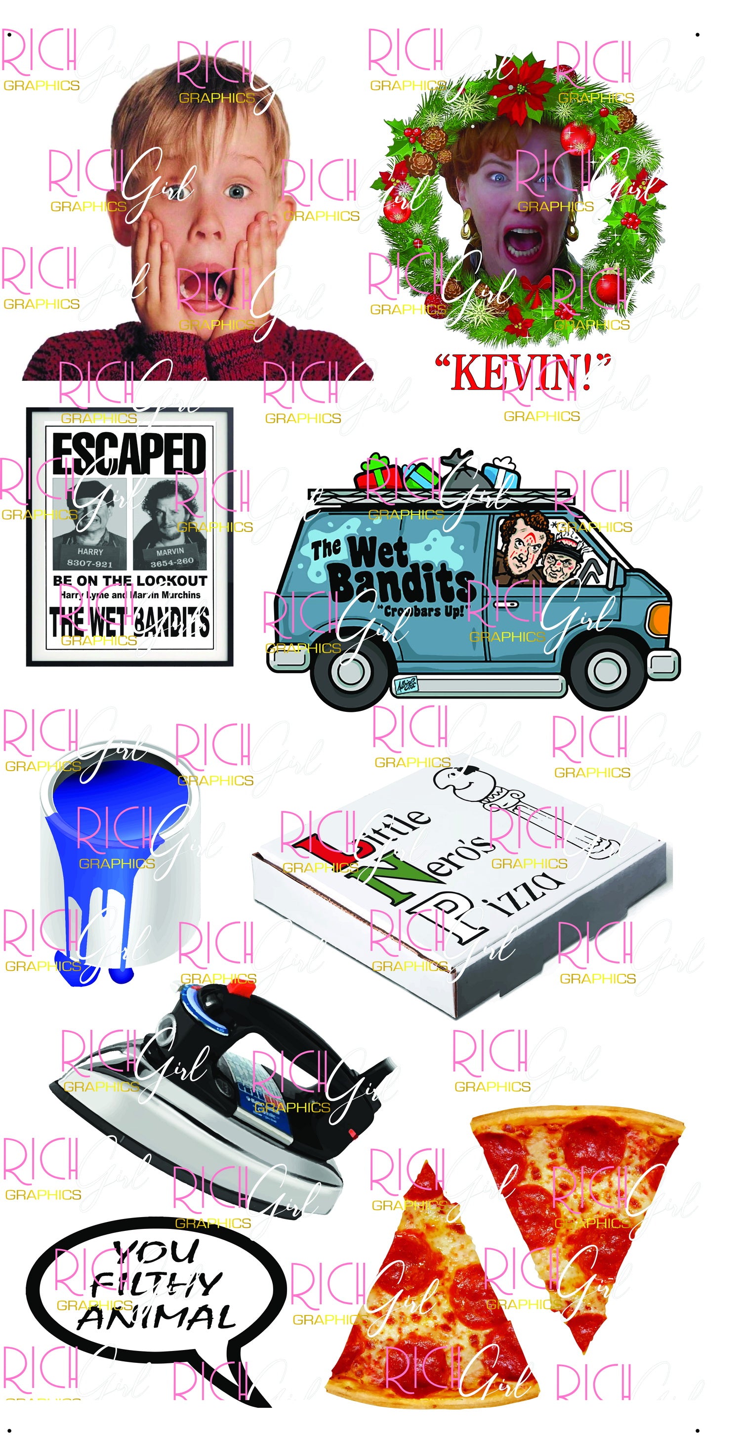 Home Alone Yard Card