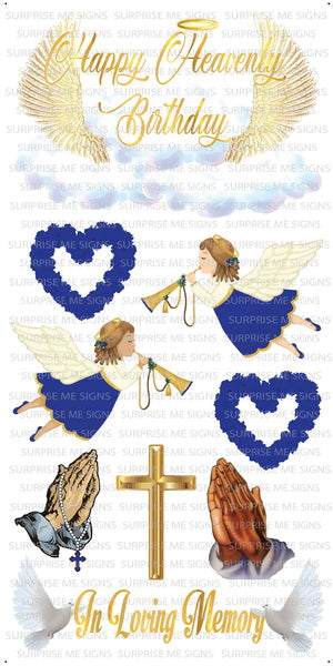 In Loving Memory Yard Card (Full and Half Sheet Available)