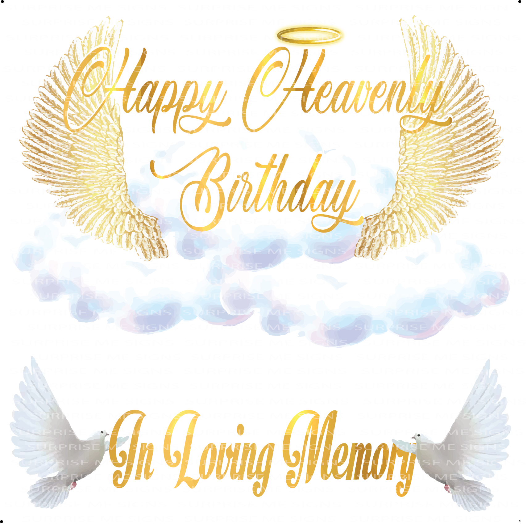 In Loving Memory Yard Card (Full and Half Sheet Available)