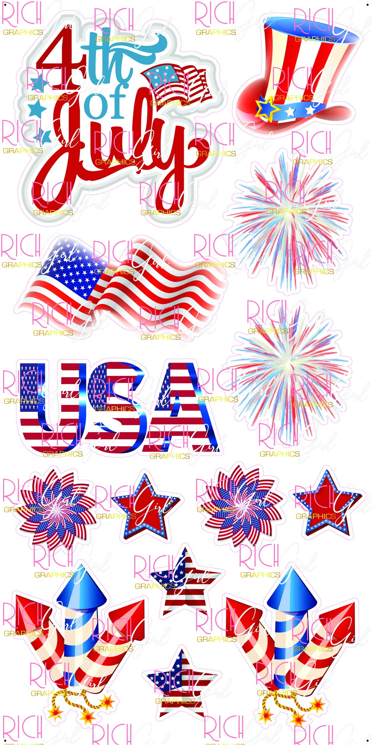 Independence Day Yard Card