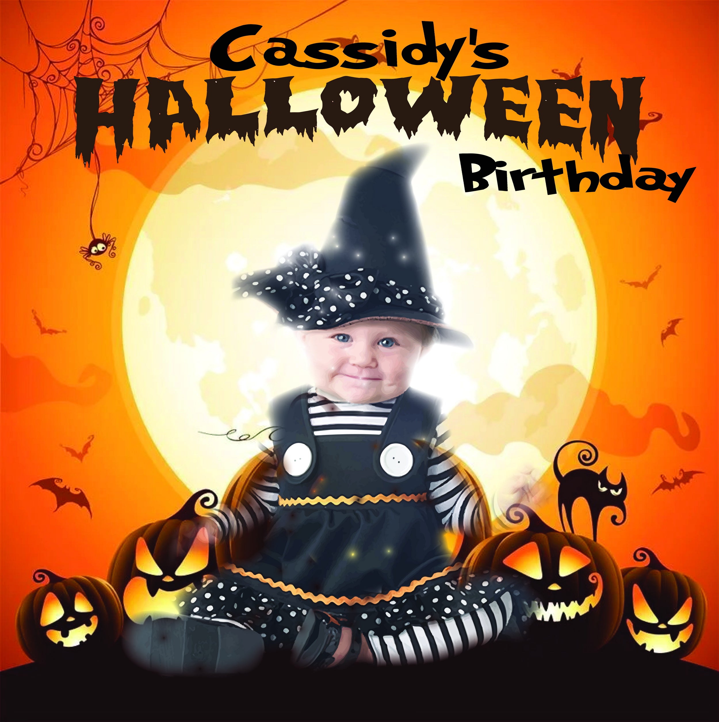 Jack-O-Lantern Birthday Backdrop