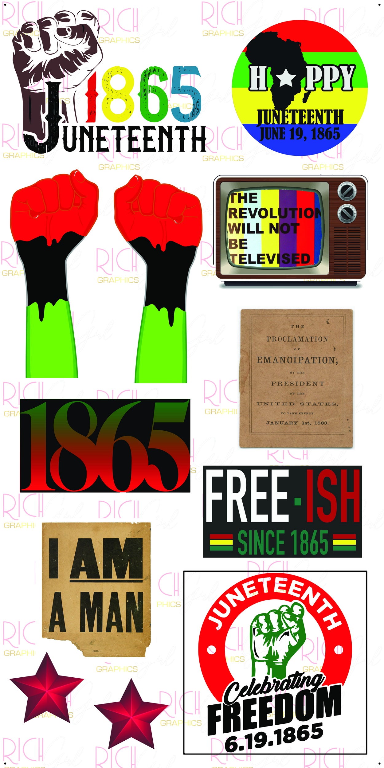 Juneteenth Yard Card