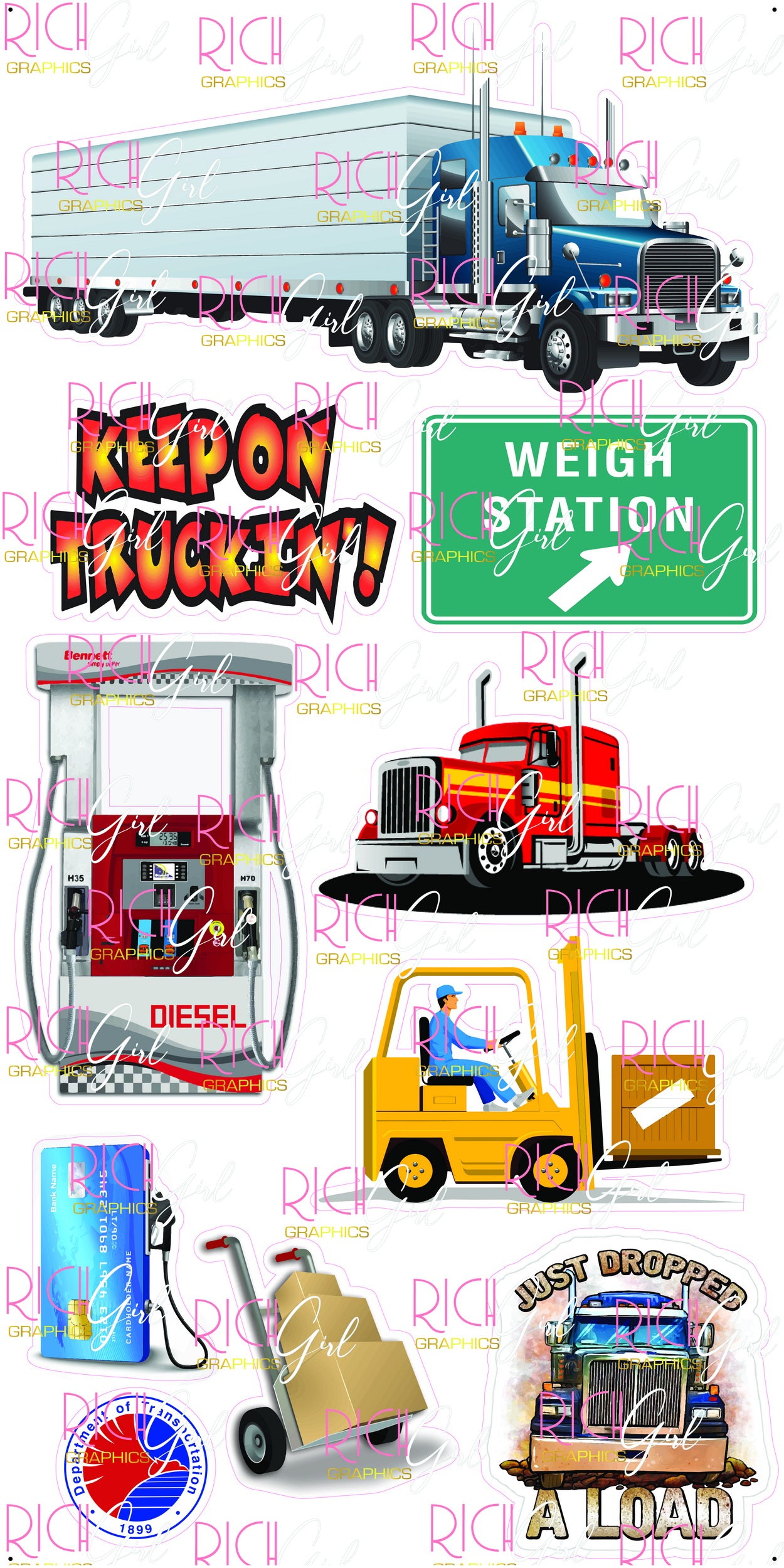 Keep On Truckin Yard Card