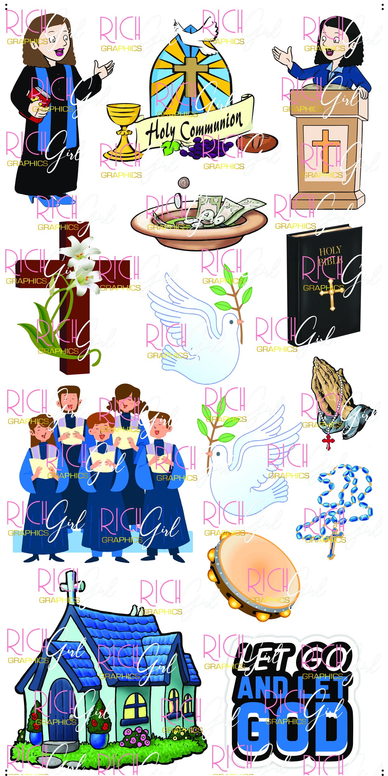 Let Go & Let God Yard Card (Available in 2 Skintones AND Male or Female)