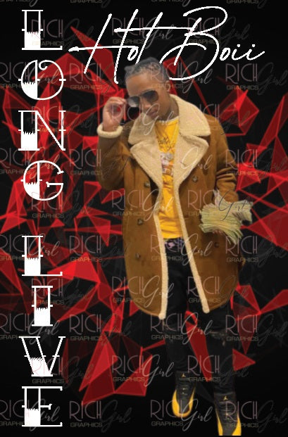 Custom Memorial Photo Wall – “Long Live” Tribute Display