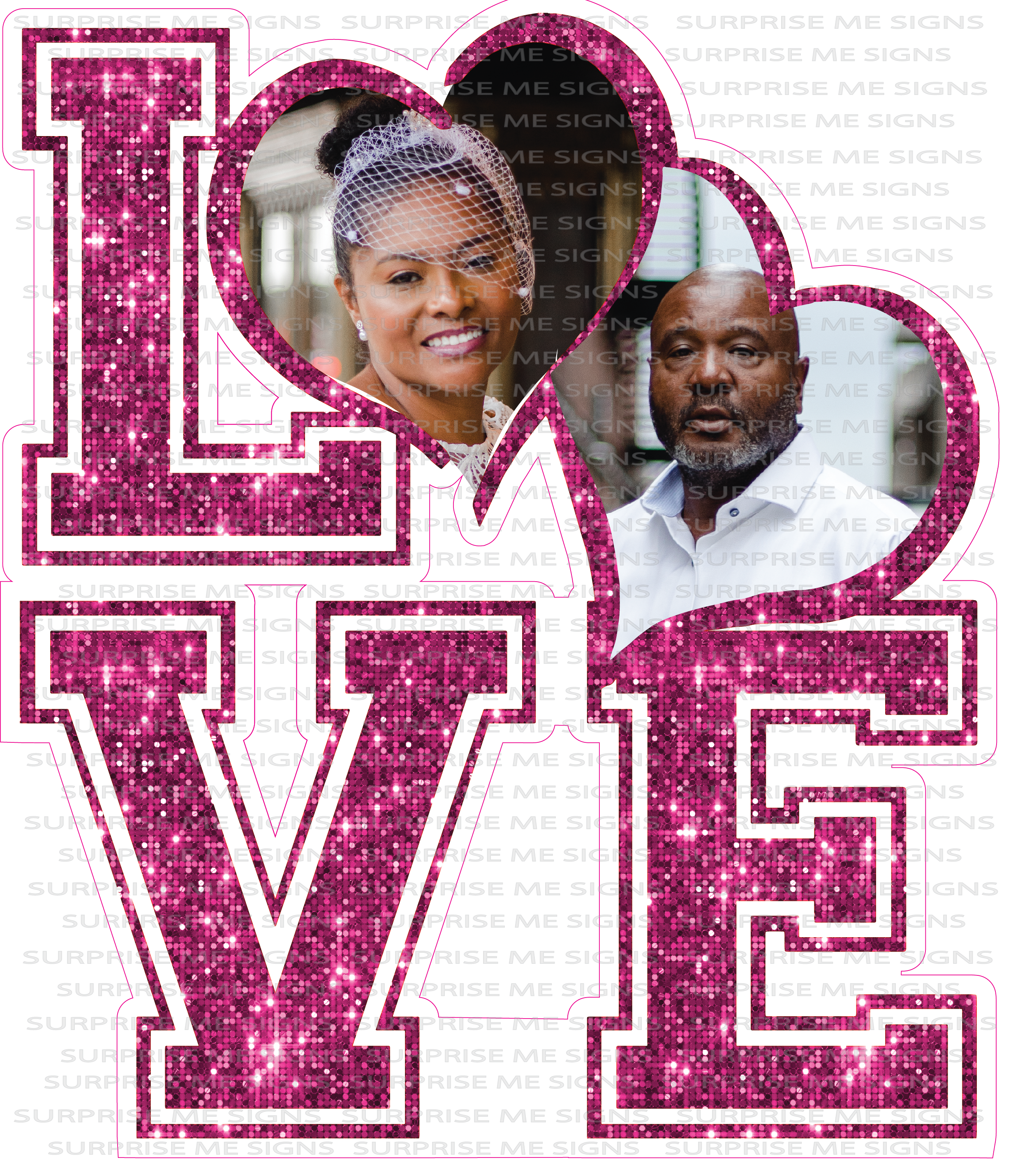 LOVE Custom Photo Yard Sign