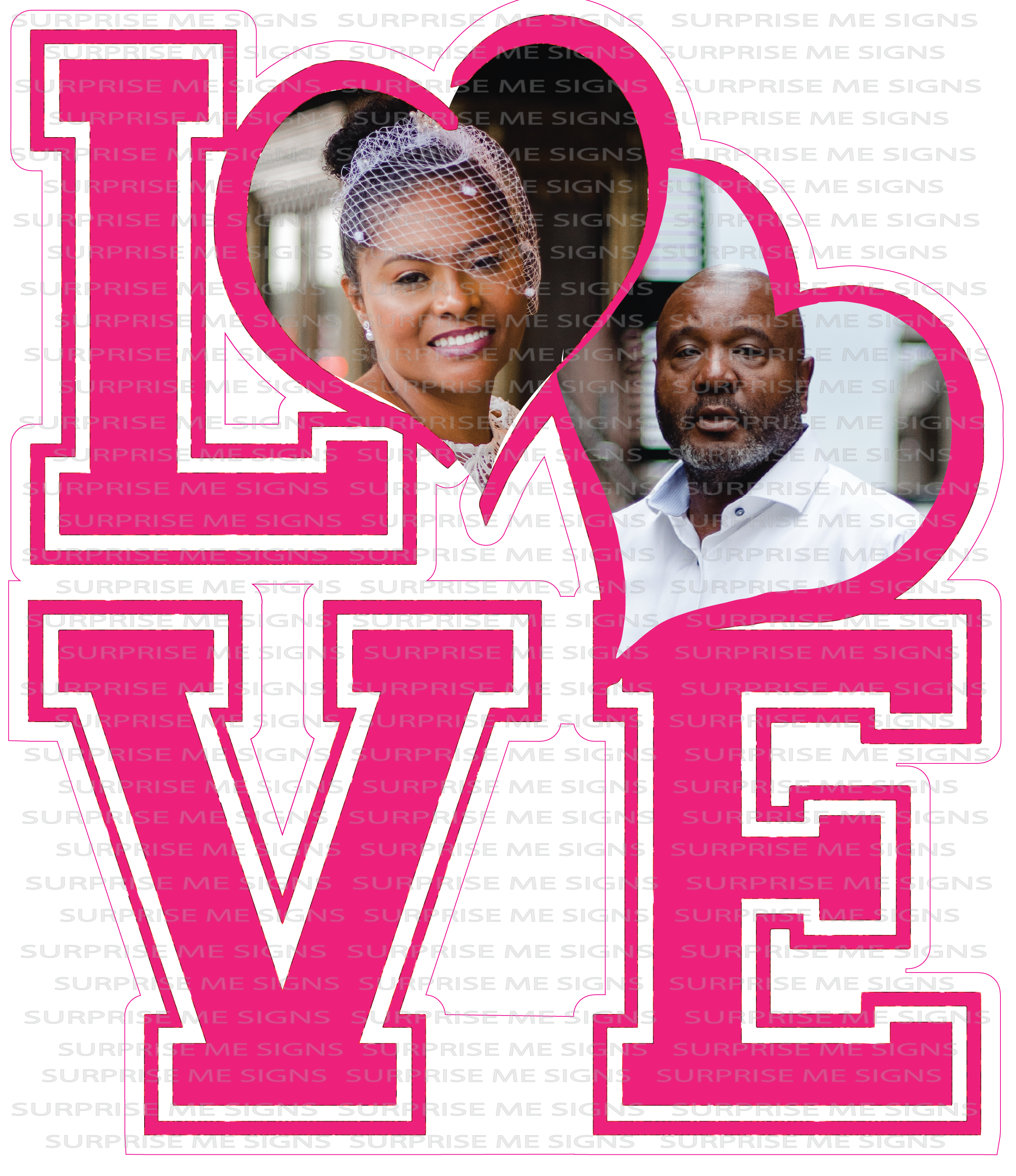 LOVE Custom Photo Yard Sign