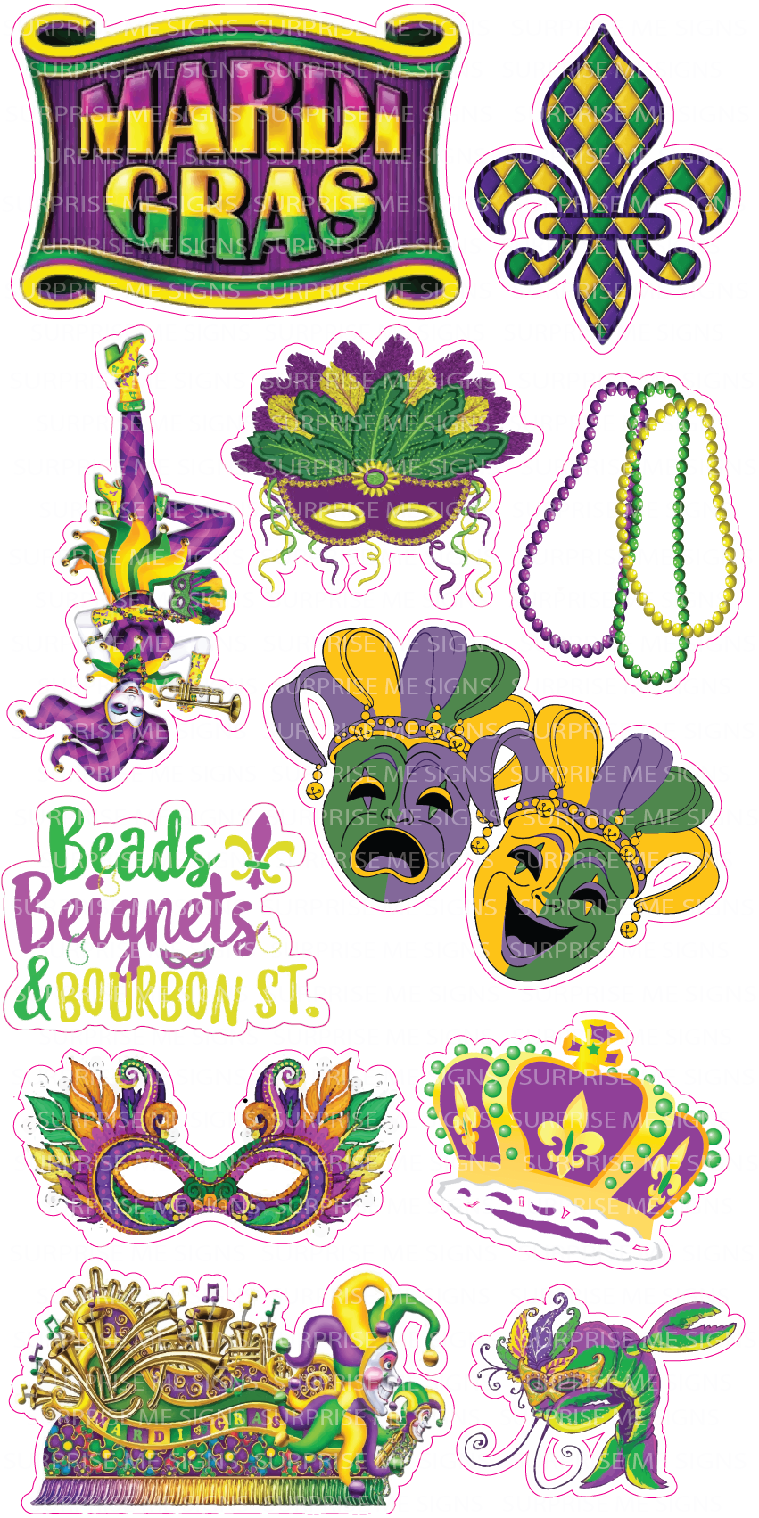Mardi Gras - Let The Good Times Roll! Yard Card