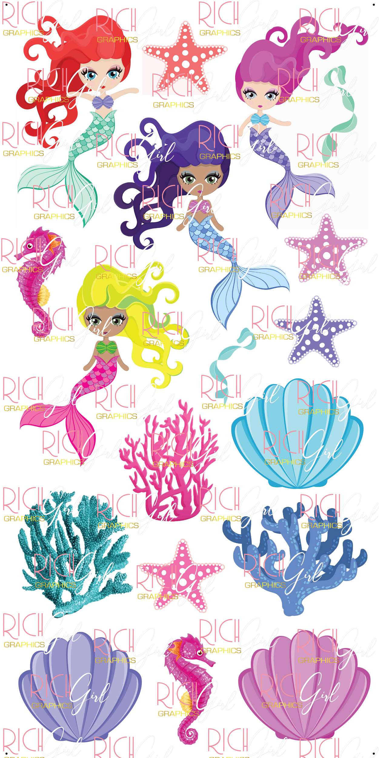 Mermaid Vibes Yard Card