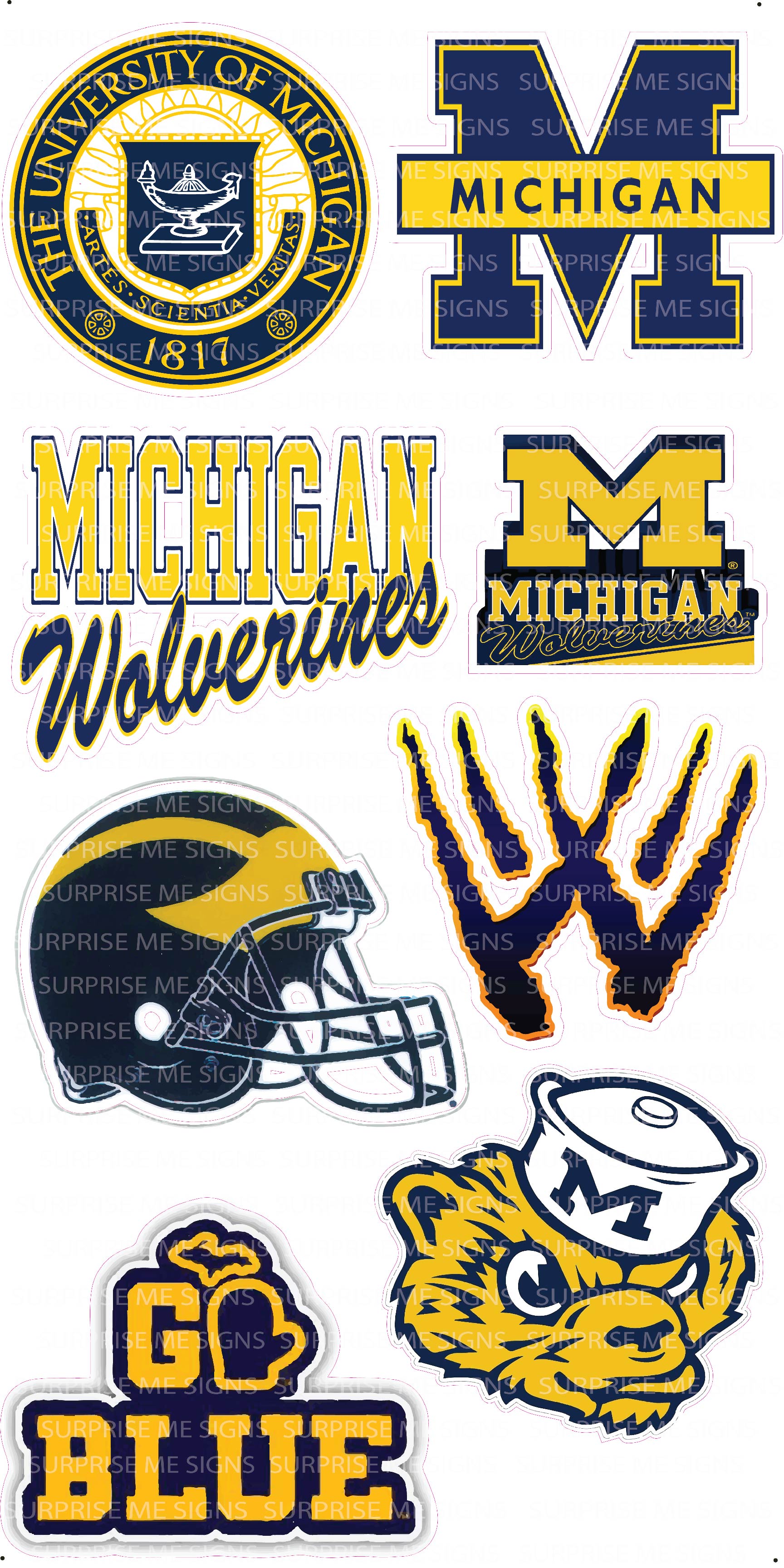 University of Michigan Wolverines Yard Card