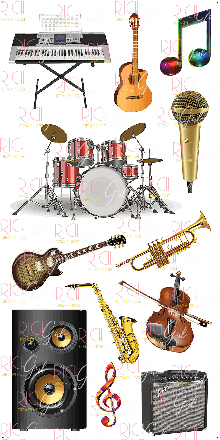 Musical Instruments Yard Card