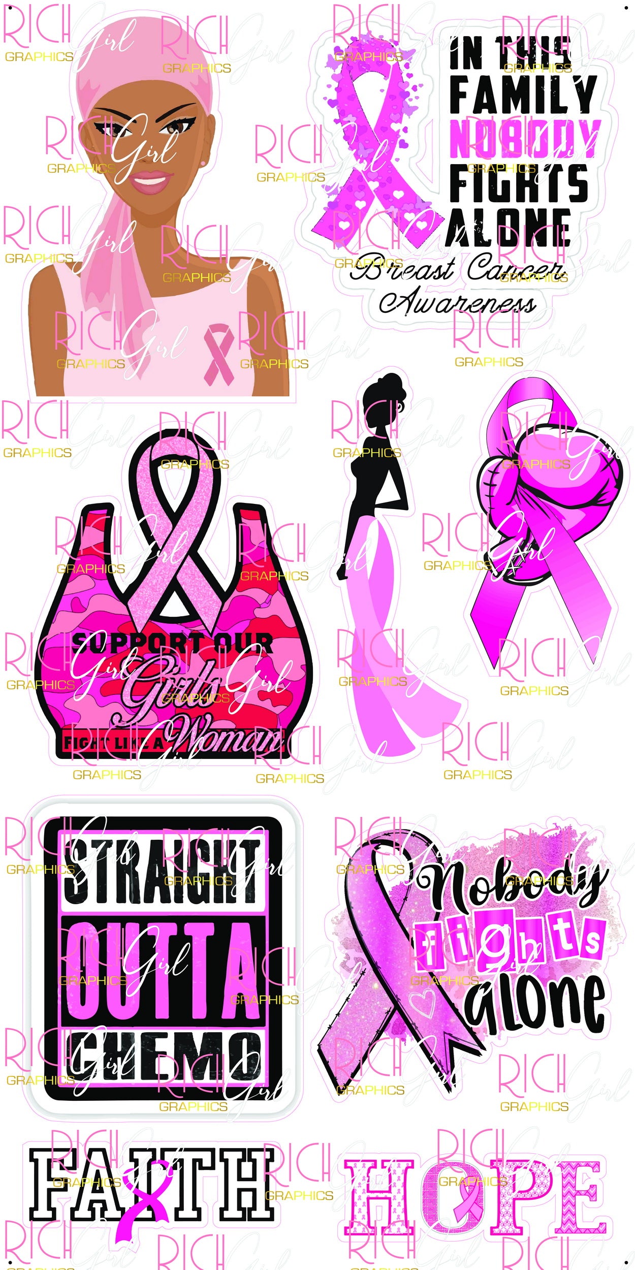 Nobody Fights Alone Yard Card (Available in Dark and Light Skintone)