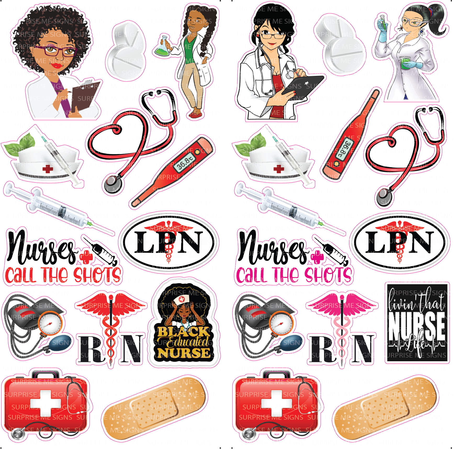 Nurse Life Yard Card (Available In Dark and Light Skintone)