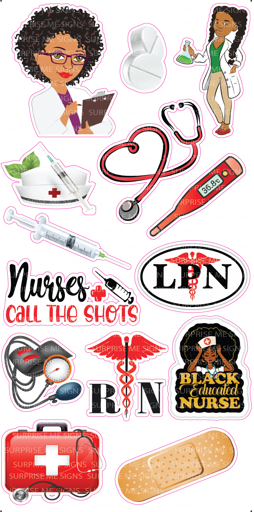 Nurse Life Yard Card (Available In Dark and Light Skintone)