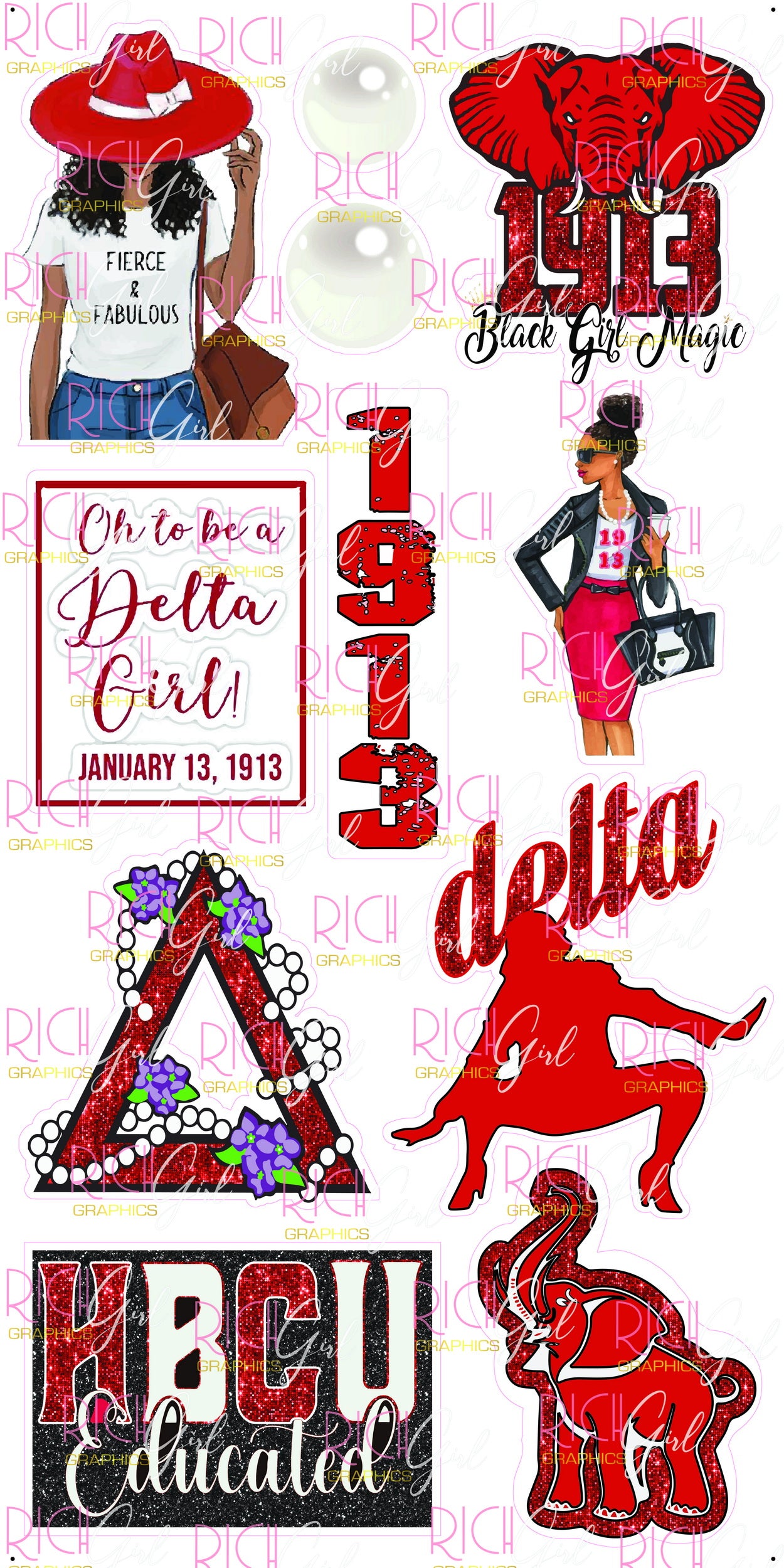 Oh To Be A Delta Girl! Yard Card
