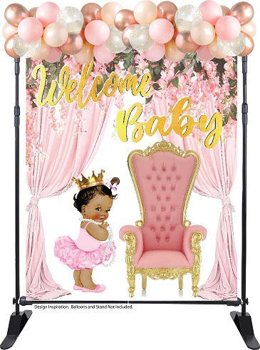 Pretty In Pink Baby Girl Backdrop