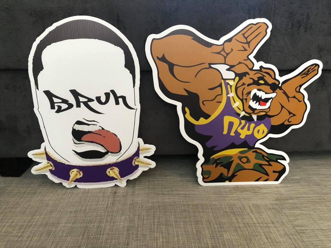 Omega PSI PHI Fraternity, Inc. Yard Card