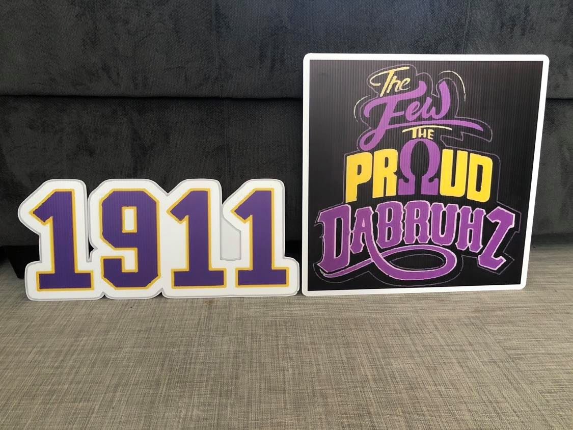 Omega PSI PHI Fraternity, Inc. Yard Card