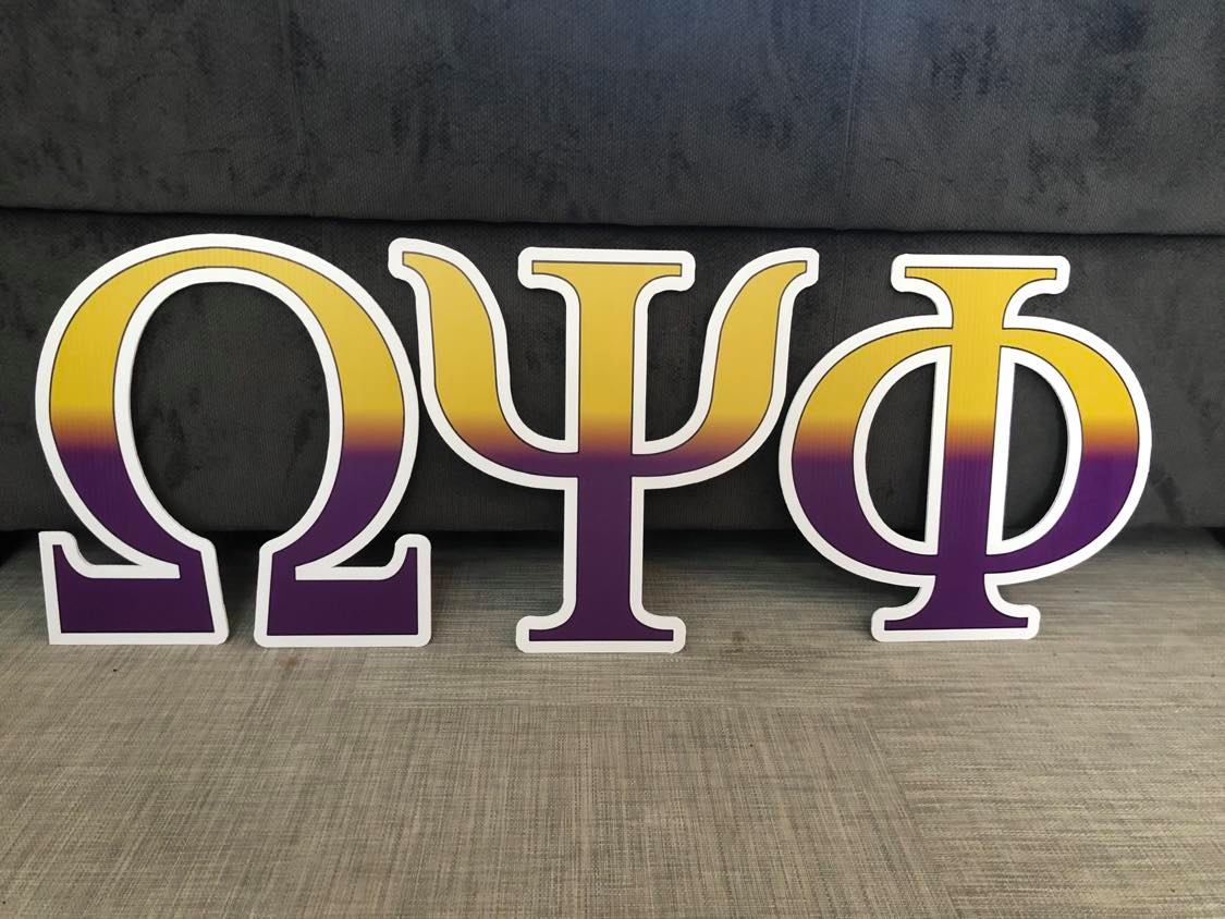 Omega PSI PHI Fraternity, Inc. Yard Card