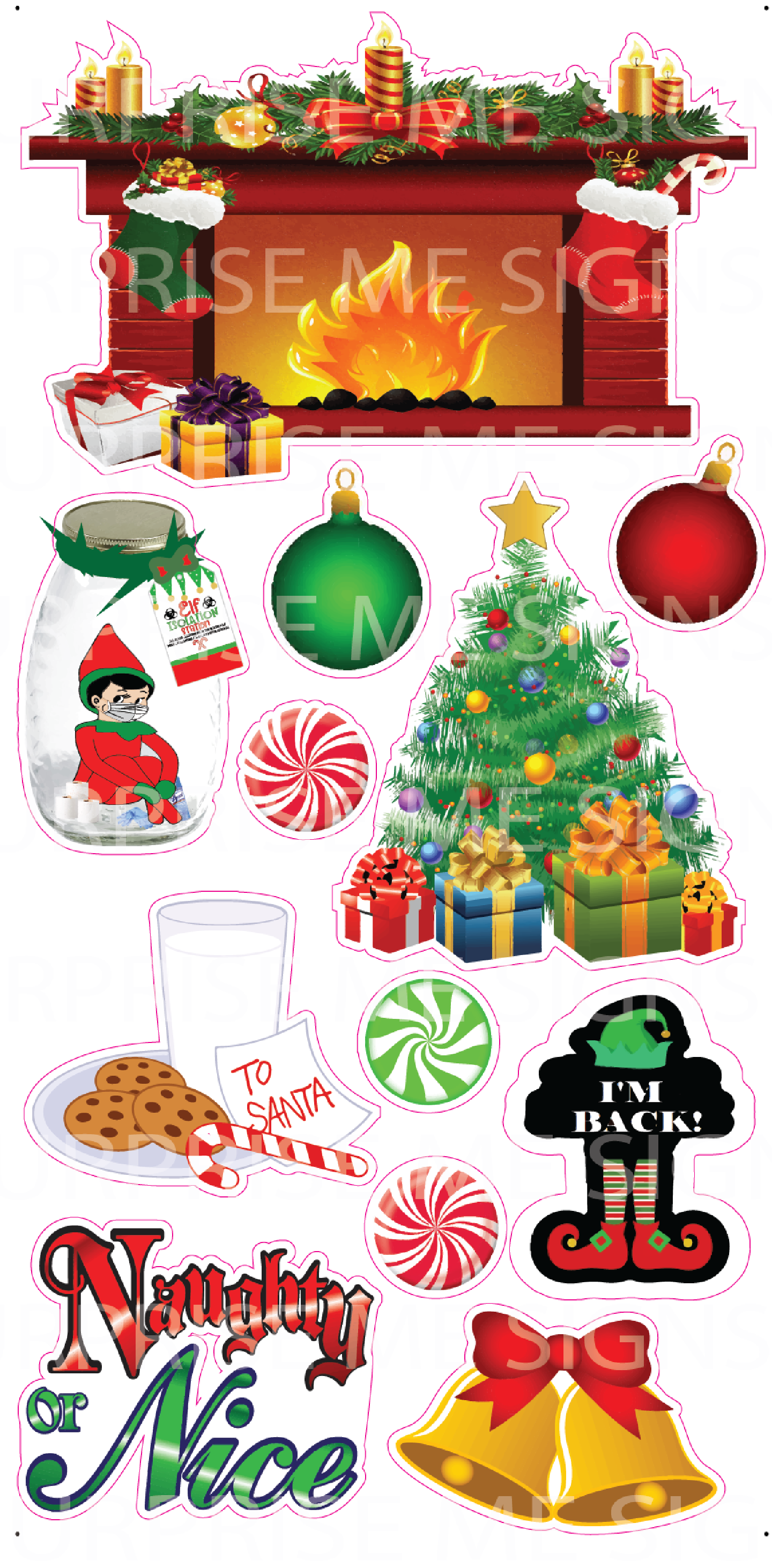 Quarantine Elf In A Jar Yard Card (2 Skintones Available)