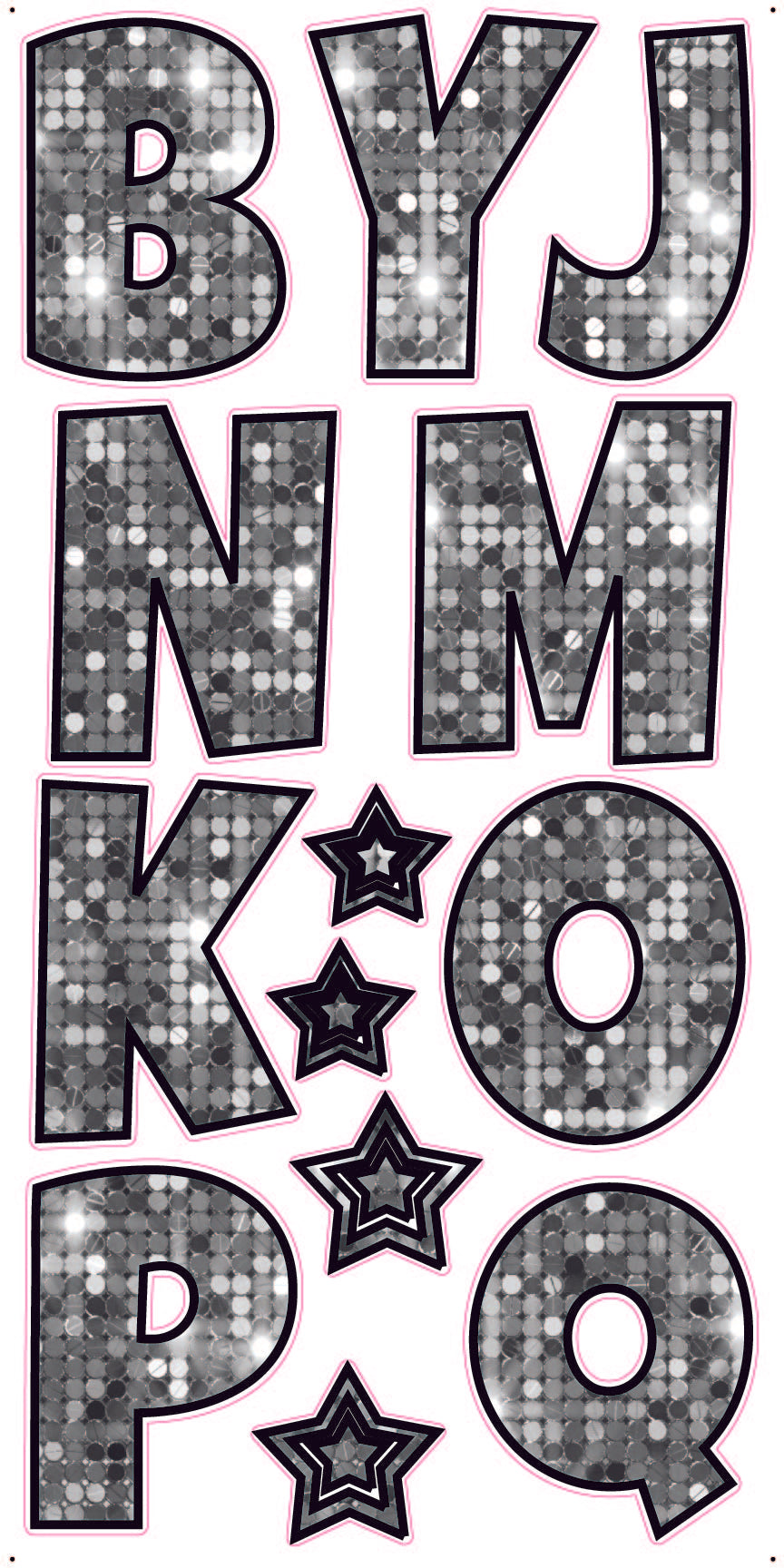 Alphabet Set 23-Inch Luckiest Guy Font Yard Card (Any Color - Available in Plain and Sparkle)