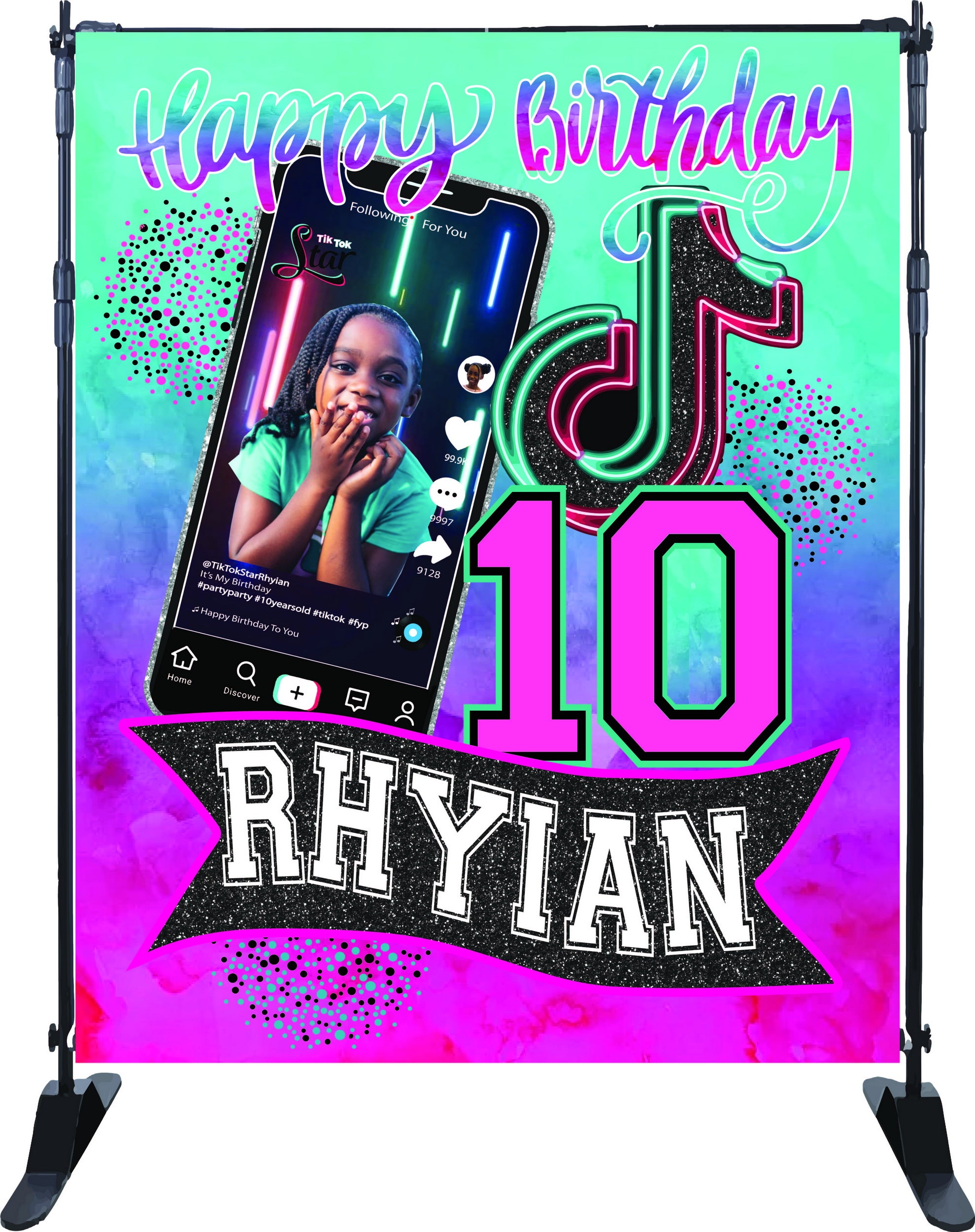 Social Media Cell Phone Backdrop