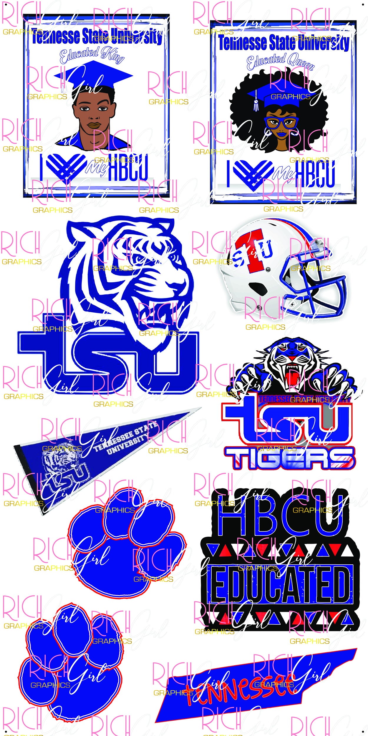 Tennessee State University Tigers Yard Card