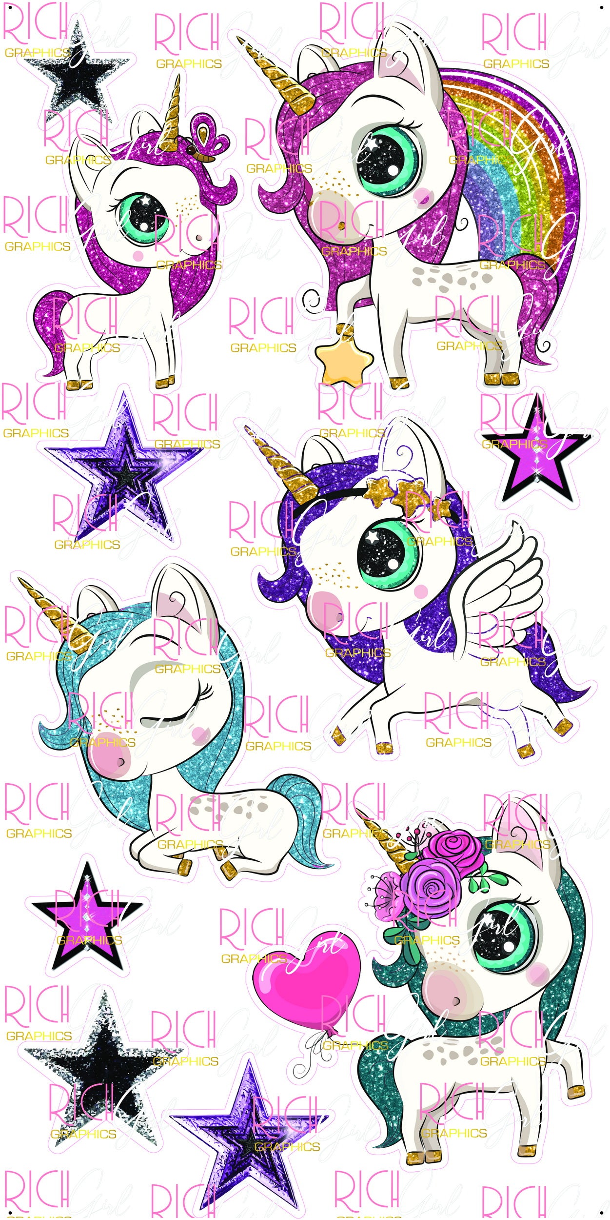 Unicorn Dreams Yard Card