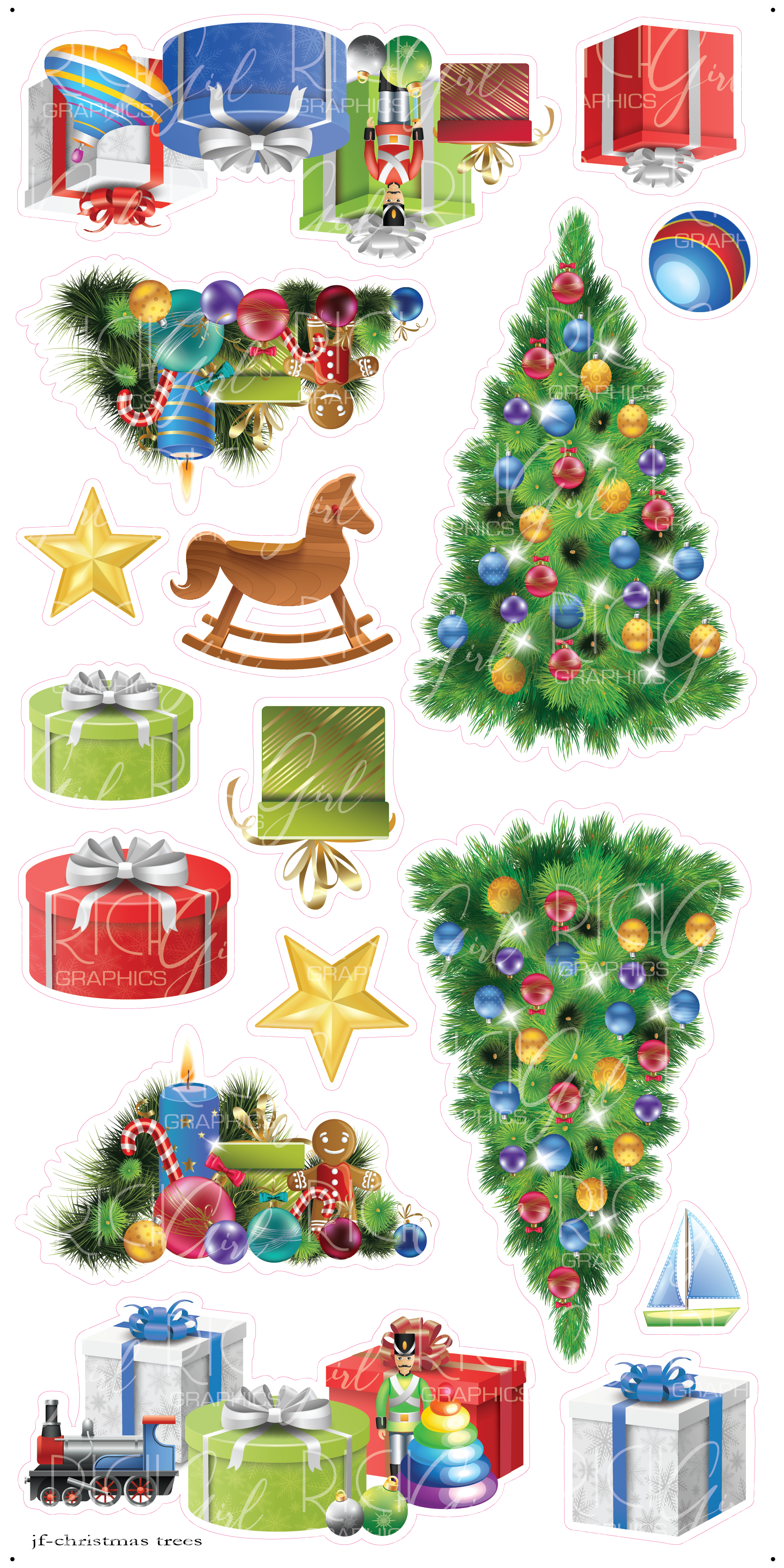 Christmas Trees Yard Card