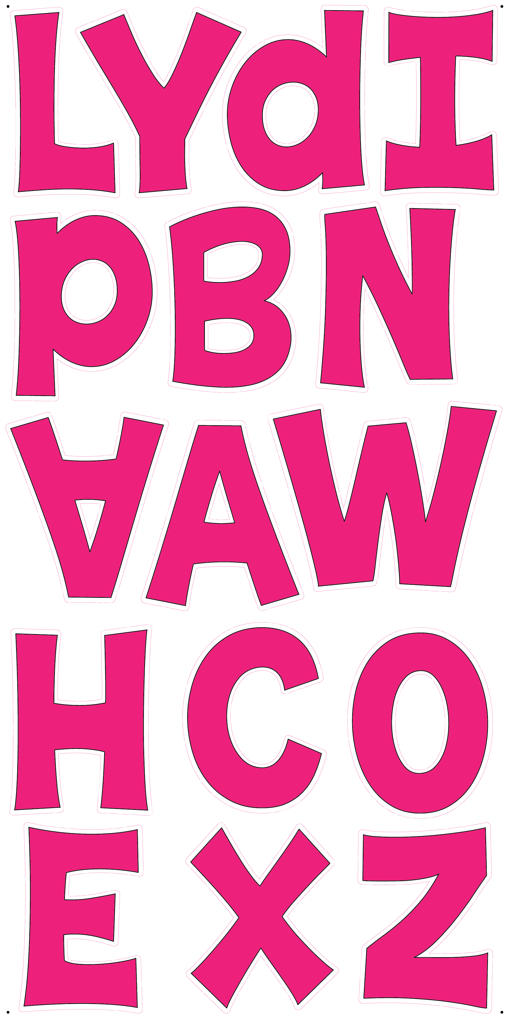 Alphabet Set 18-Inch Kimberly Geswein Font Yard Card (Available in Plain and Sparkle)