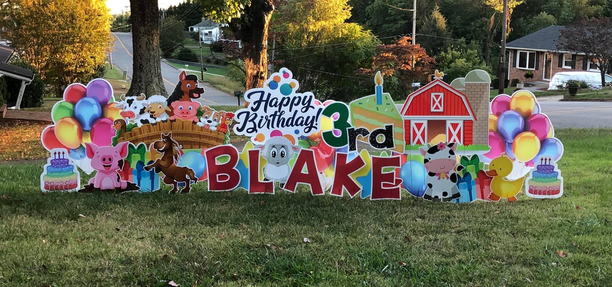 Barnyard Farm Animals Yard Card