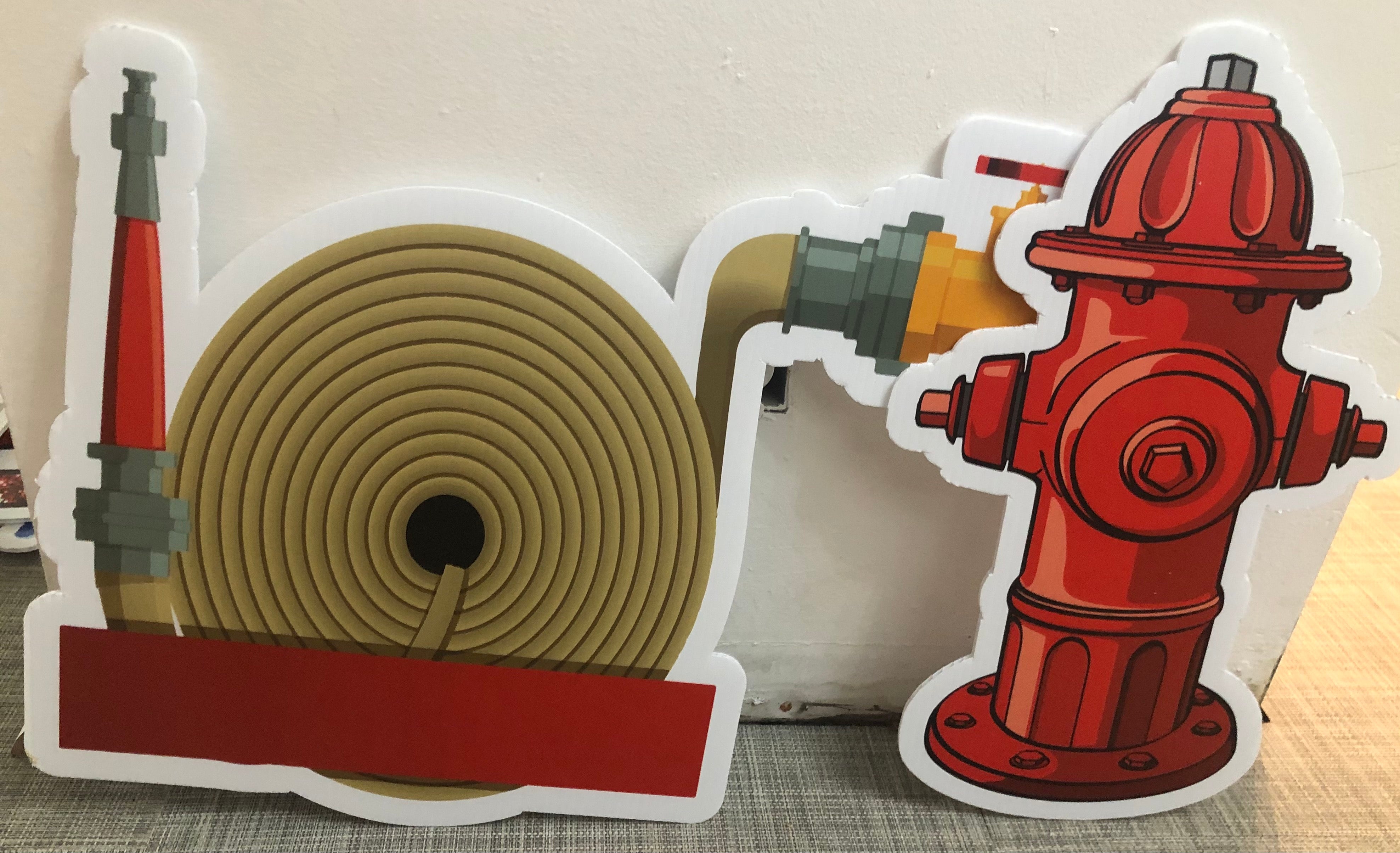 Engine Engine No. 9 - FIREFIGHTER Yard Card (Available In Dark and Light Skintone)