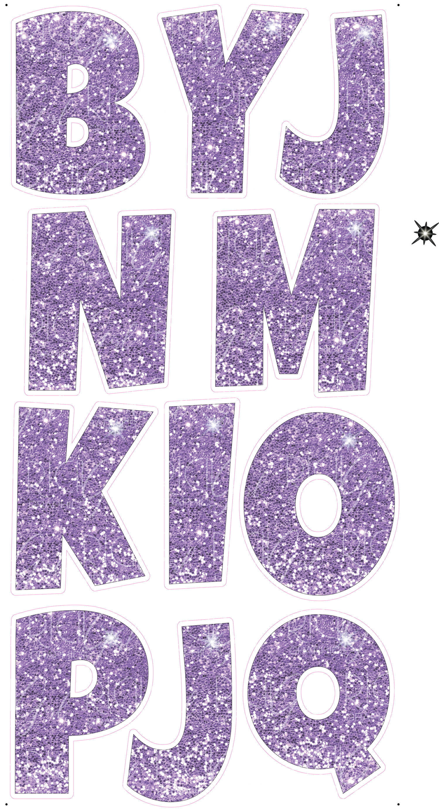 Alphabet Set 23-Inch Luckiest Guy Font Yard Card (Any Color - Available in Plain and Sparkle)