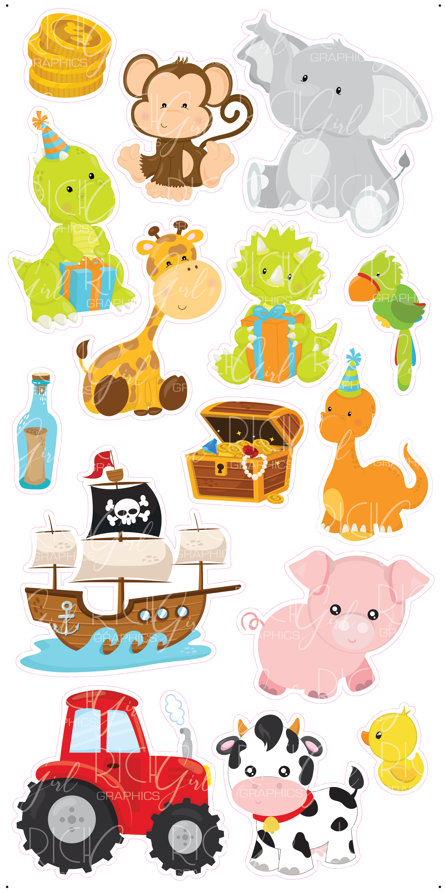 Mixed Boy Themes Yard Card