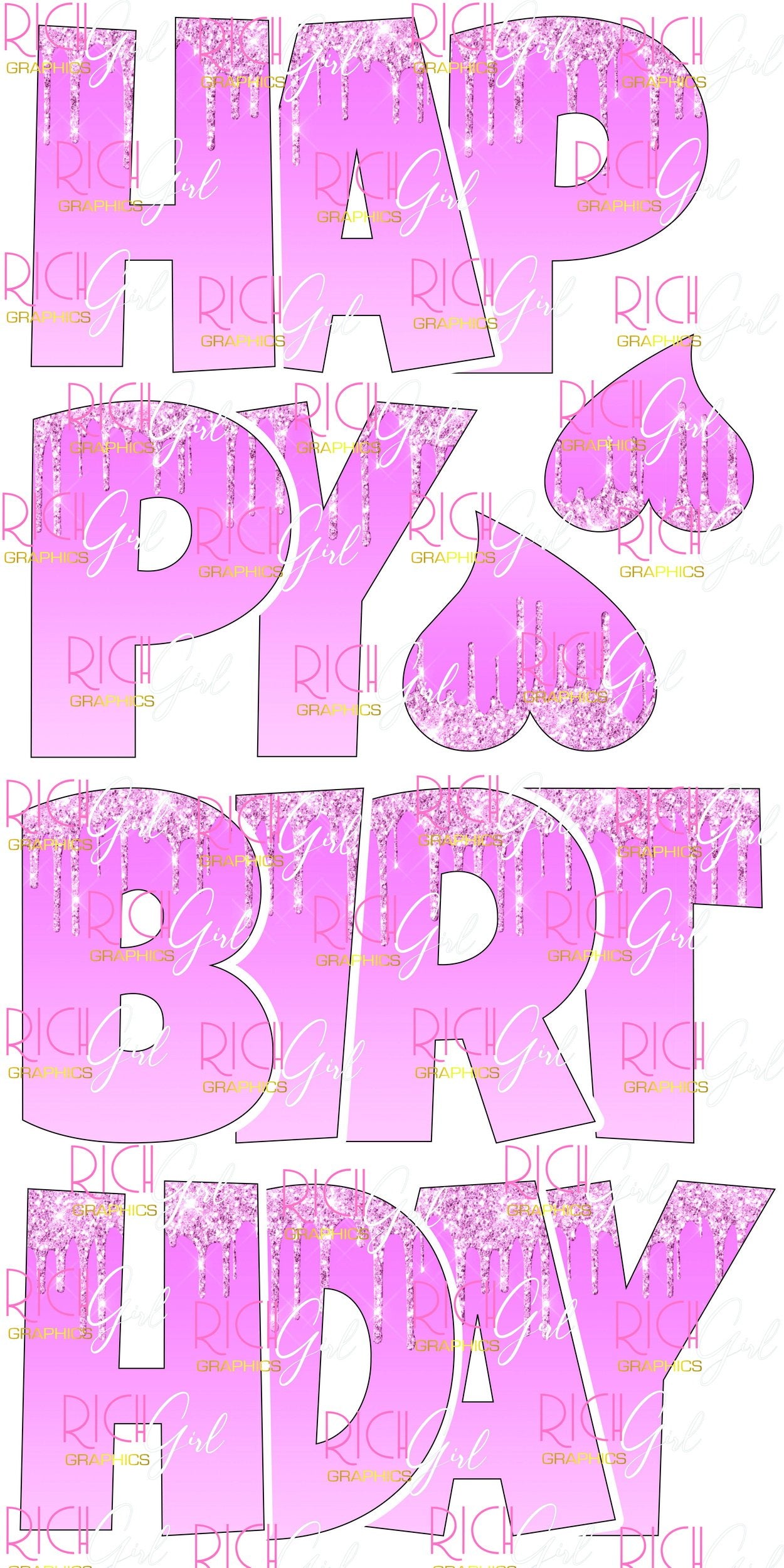 EZ-Set Happy Birthday 24 Inch LG Font Yard Card (any color or pattern available)