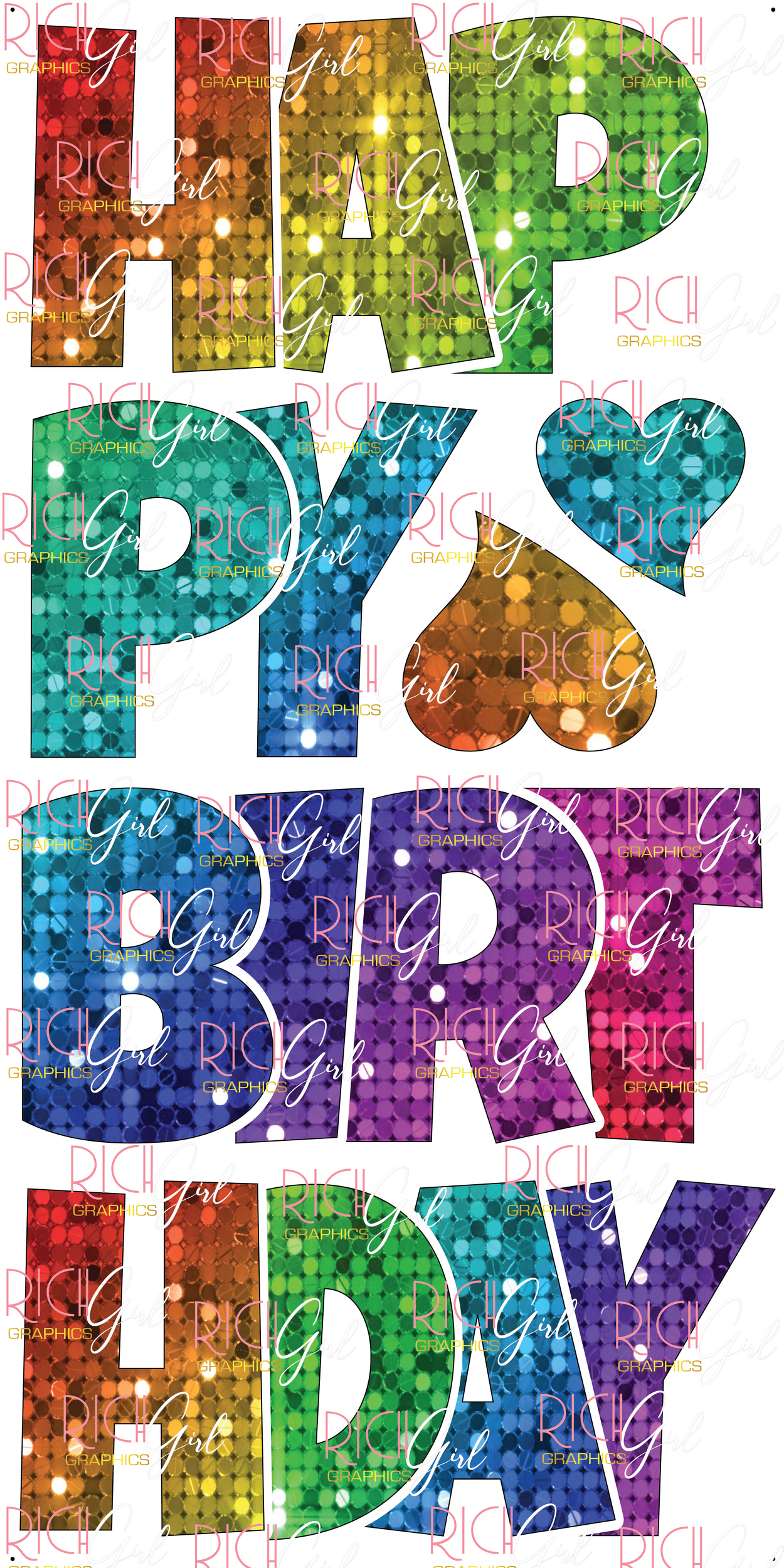 EZ-Set Happy Birthday 24 Inch LG Font Yard Card (any color or pattern available)