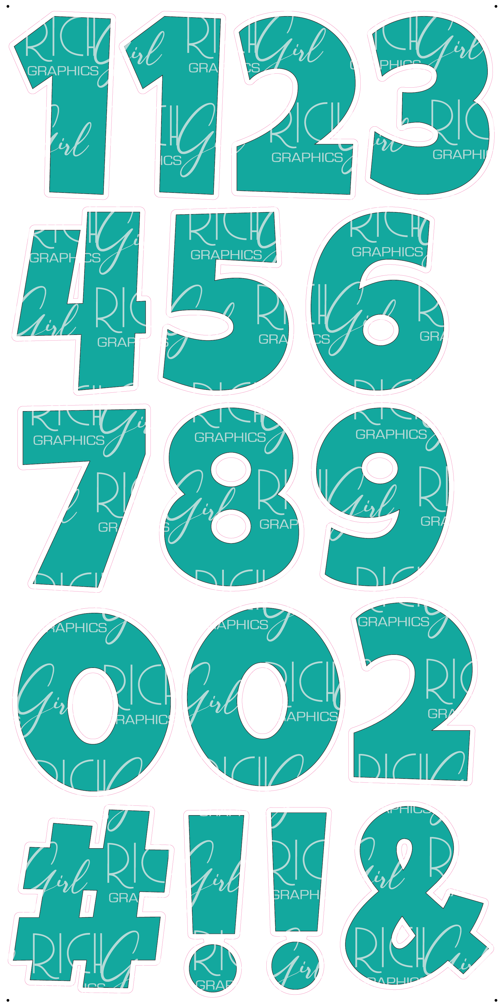 Number Set 18-Inch LG Font Yard Card (Available in Plain and Sparkle)