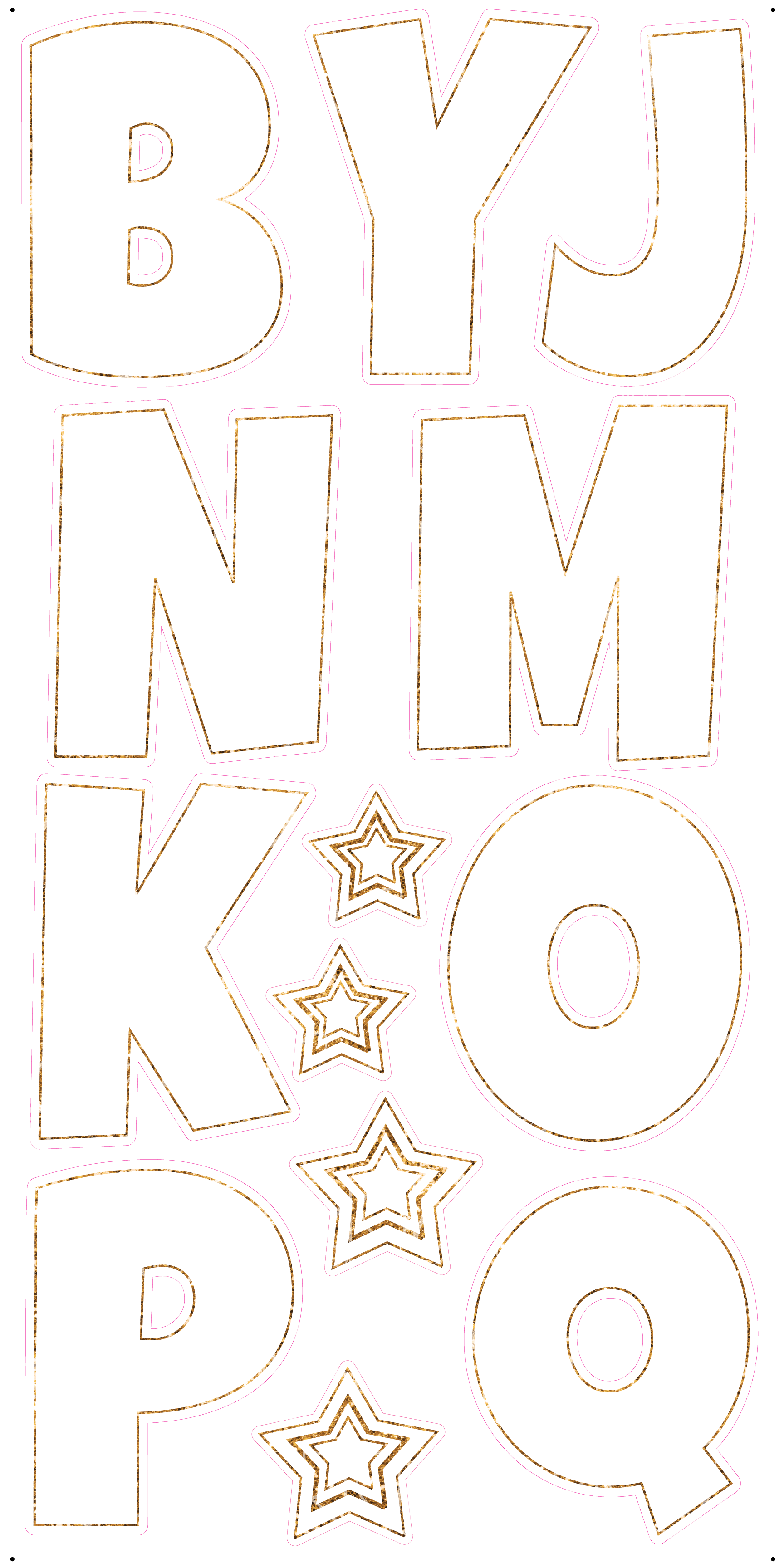 Alphabet Set 23-Inch Luckiest Guy Font Yard Card (Any Color - Available in Plain and Sparkle)